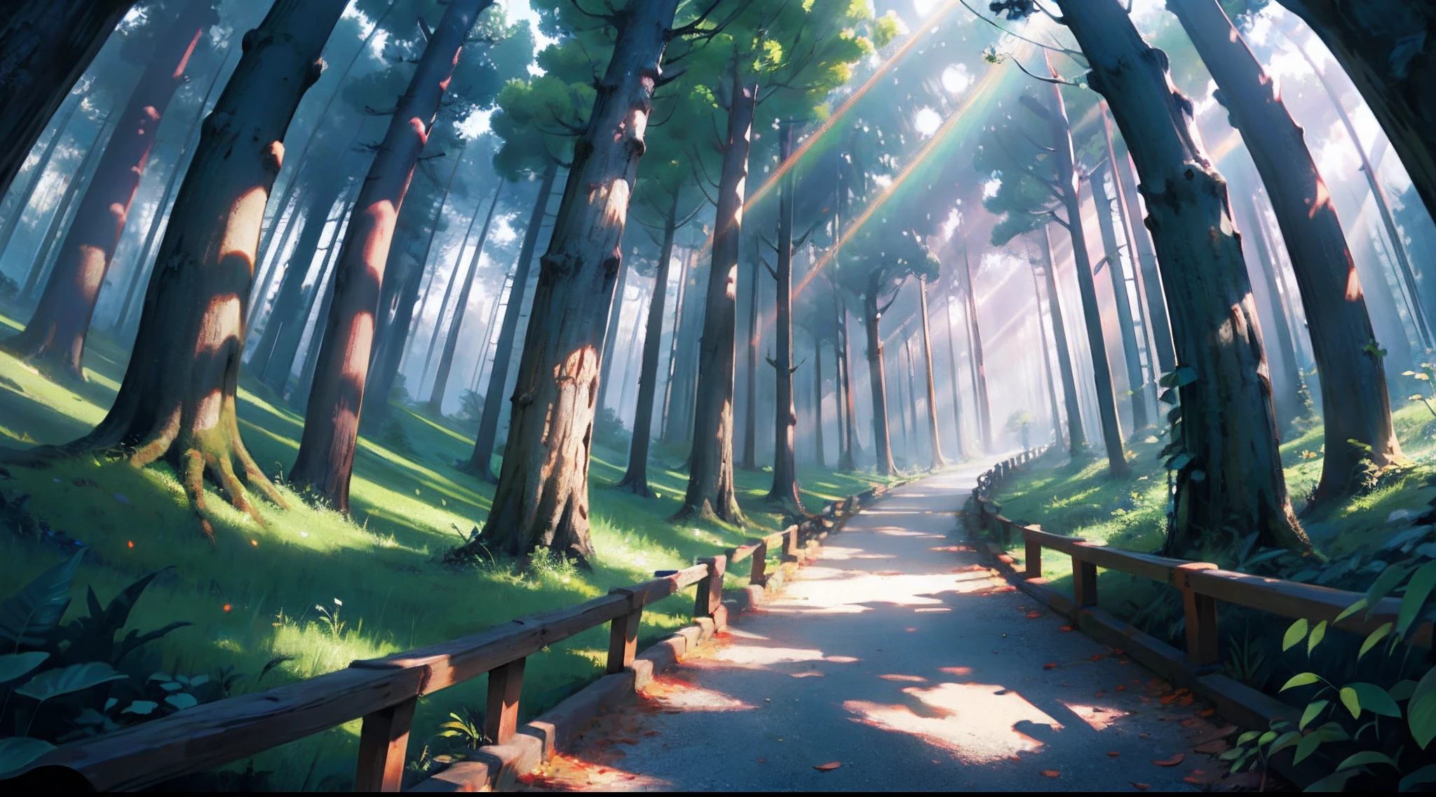 absurdres, highres, ultra detailed, (no human:1.3),
BREAK
, Create an image using a prism effect, with light refracting and creating a colorful, kaleidoscopic appearance.
BREAK
, Design an image with a fisheye lens effect, capturing a wide field of view with a distinctive, curved perspective.
BREAK
, Capture a forest path, with towering trees, dappled sunlight, and a sense of tranquility and natural beauty.
BREAK
, Illustrate a monochromatic world, using only shades of black, white, and gray to convey depth, emotion, and a striking visual impact.
