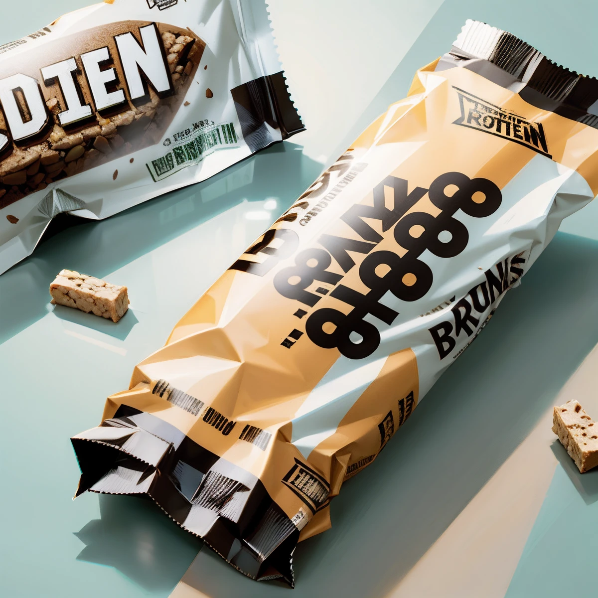 Label design for protein bars without anime for advertising