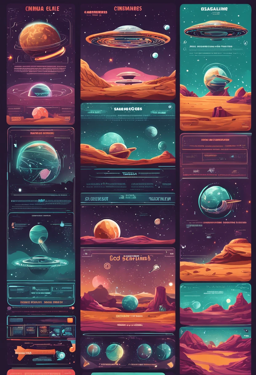 Create sequences of spacecraft crossing galaxies, explorando planetas desconhecidos e enfrentando desafios emocionantes ao longo do caminho.