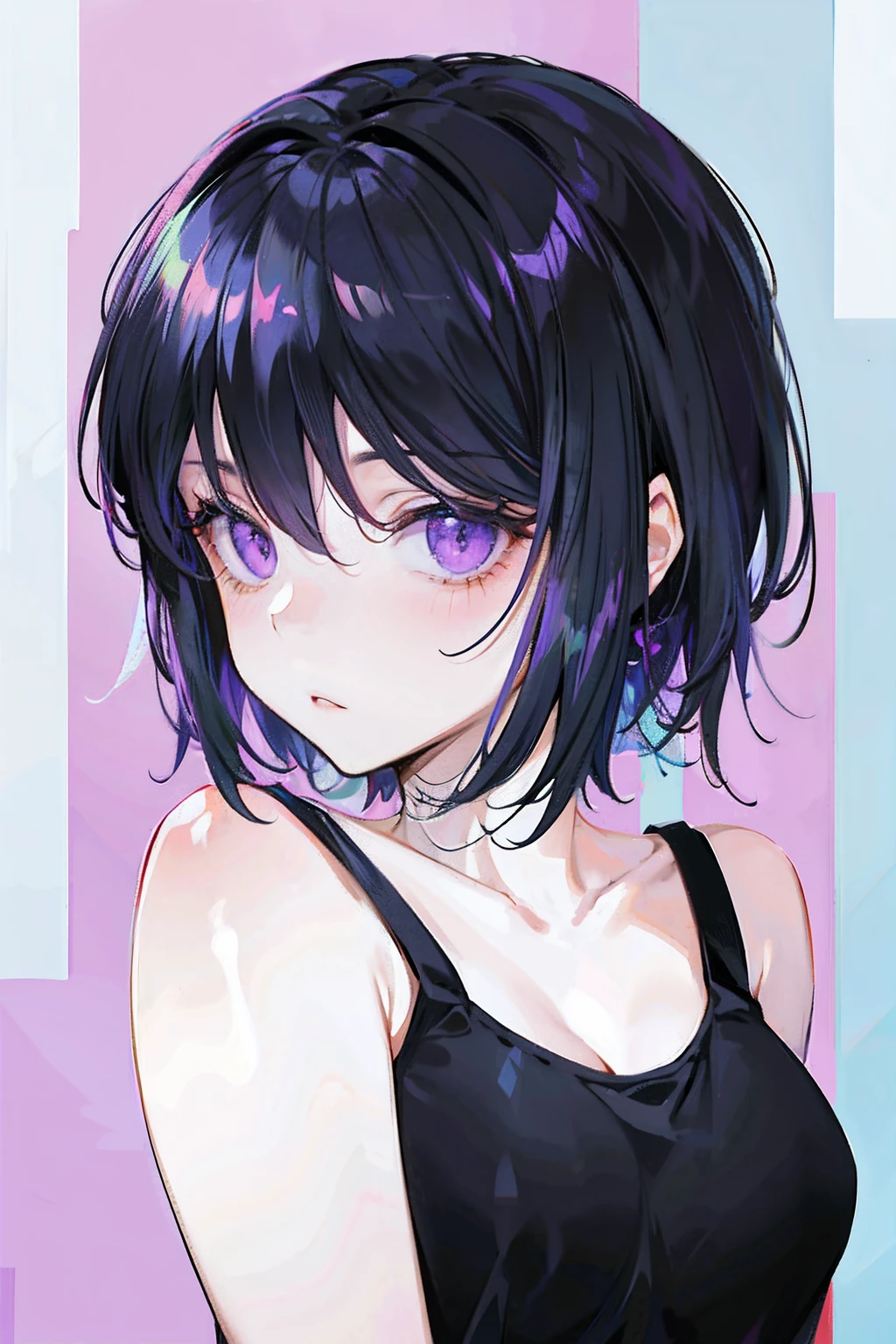 silber hair,butterflys,long whitr hair,8k wallpaper,detailedbackground,Highest high resolution,deep v big breasts,Hair over eyes,Bandeau,Church background,Purple roses,tight-fitting,themoon,stocklings