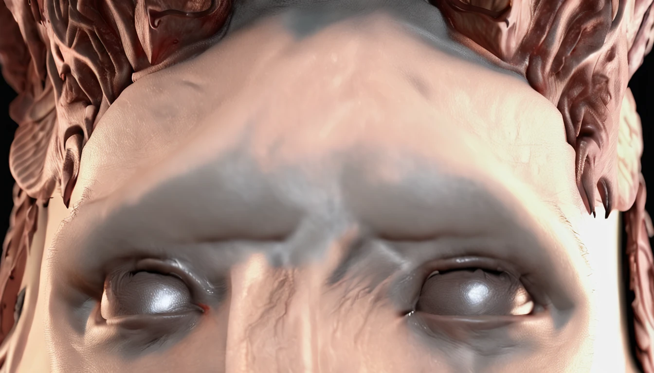 Cinematic image effects,angel and demon,Realistic skin texture,Dark style,closeup of face,There is half a face in the middle, a raytraced image by Jon Coffelt, zbrush central, sōsaku hanga, face high detail, High detail face, highly detail face, Buddha, Oriental face, Detail and symmetrical face, ultradetail face, com rosto detalhado,depth of fields,high light,Real light,Ray traching,oc rendered,Hyper-realistic,best qualtiy,8K,Works of masters,