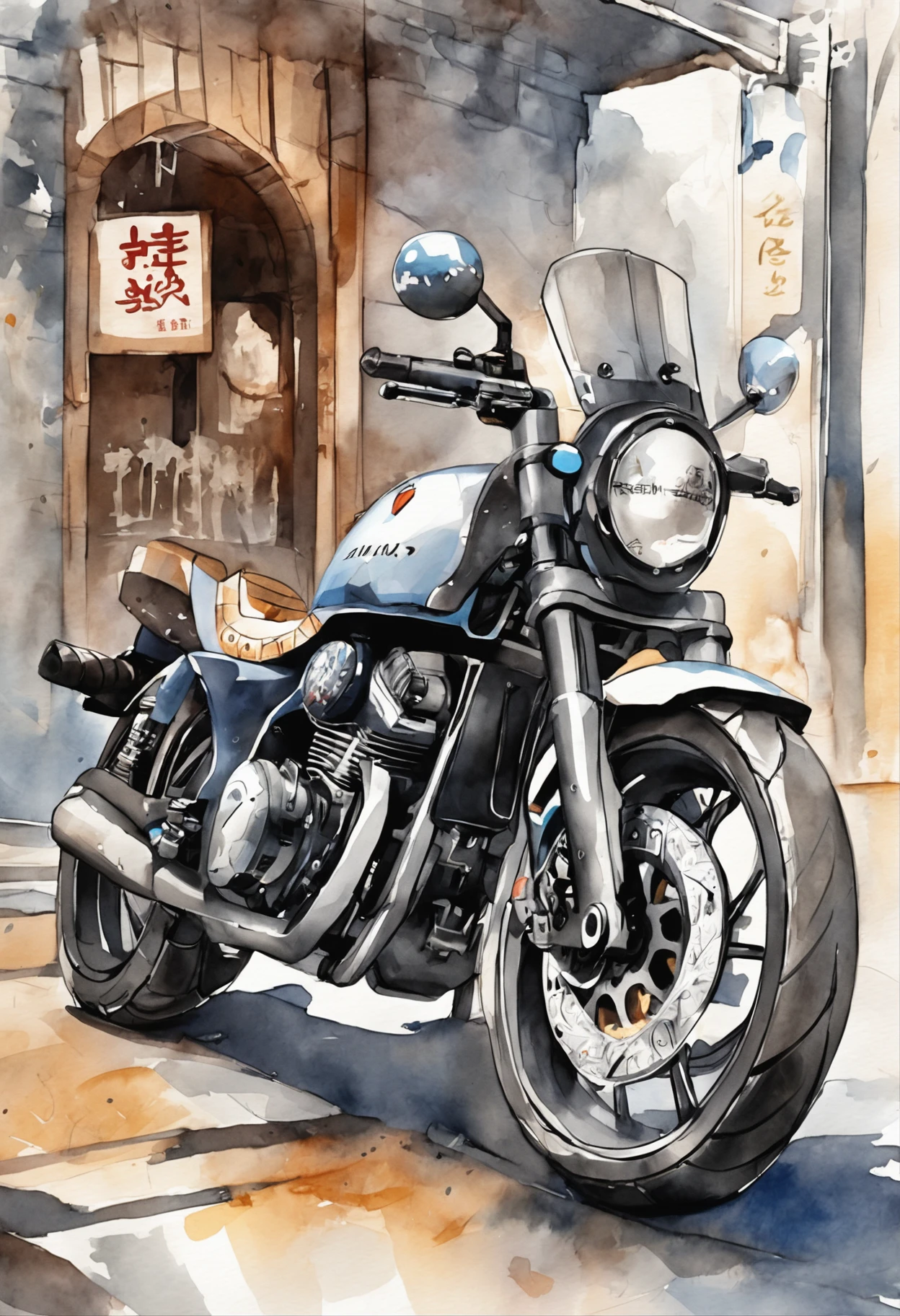 「((top-quality)), ((Best Retail)), (High level of detail: 1.3),。.。.。.3D、Beautiful fece（cyber punk perssonage: 1.3）Hacker woman、Female spy、riding a motorcycle