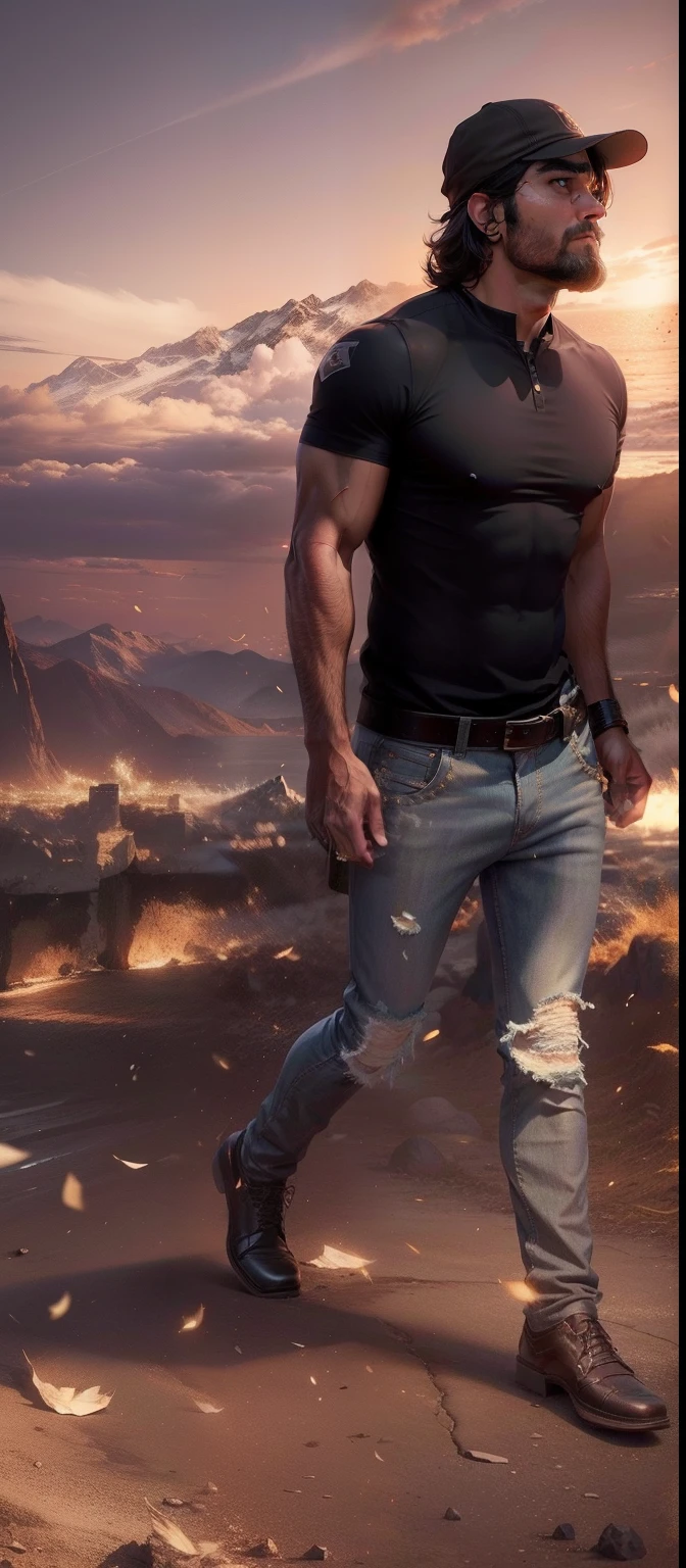 Change background handsome hero looks realistic face ultra HD