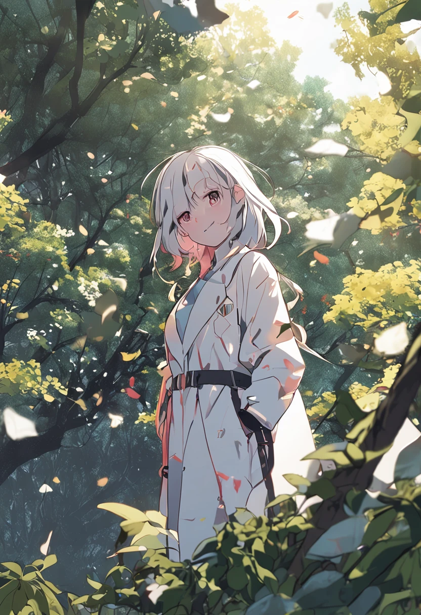 ​masterpiece、top-quality、Anime style、Gal style girl、Manteau blanc、The background is space、Holding the earth in your hands