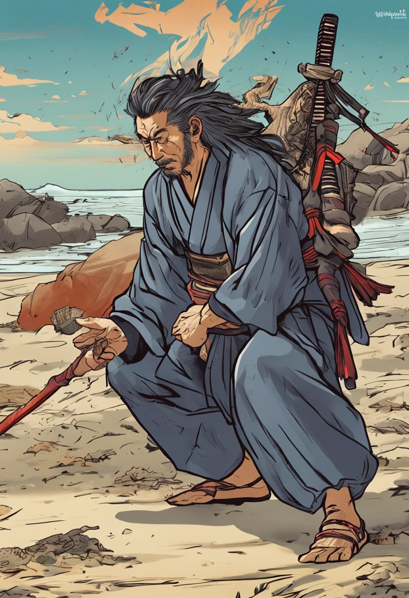 miyamoto musashi en la playa