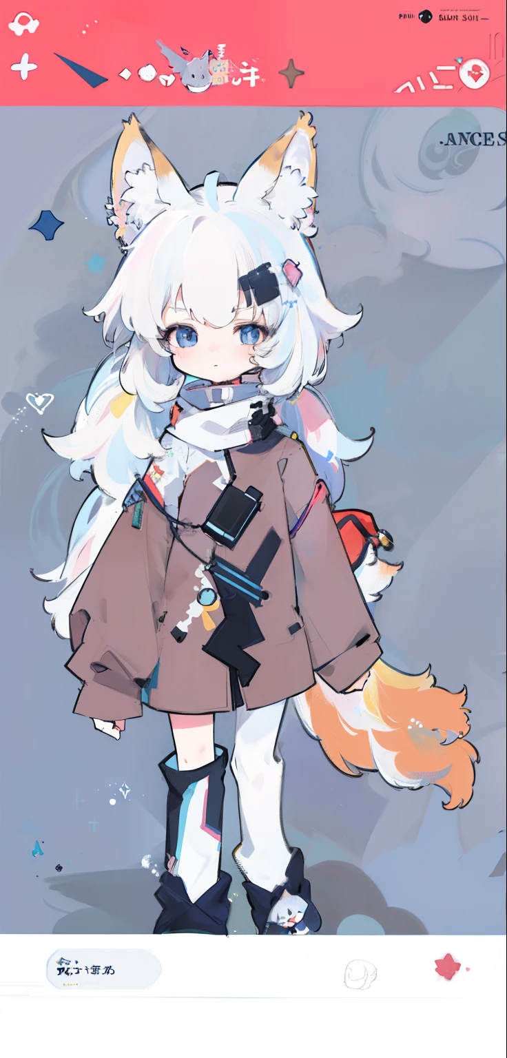 Cartoon cats,It depicts a bag and a cat's face, long haired humanoid fursona, Holo is a wolf girl, full body adoptable, White-haired fox, character adoptable, female fursona, female furry mini cute style, holo if a wolf girl, furaffinity fursona, unknown artstyle, sketchy artstyle, lunar themed attire