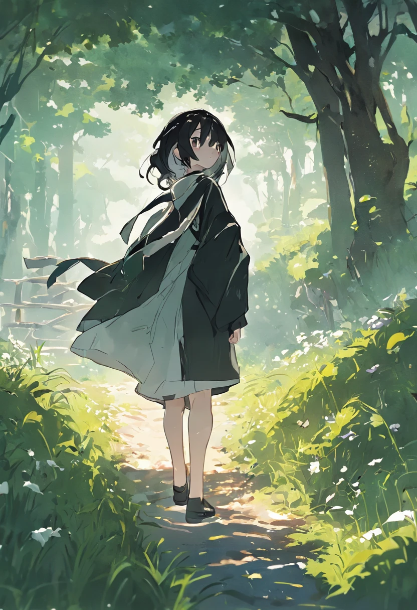 Black and white printmaking style,Vivid and delicate pastoral scenery,Village away from the hustle and bustle,Vast and calm fields,Winding paths,Lush woods,Cheerful birds flutter in the air,Farming cattle raised by hardworking farmers,Characters living in harmony with nature。