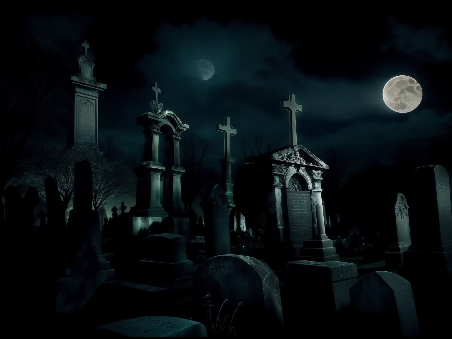 a dark cemetery with tombstones and a full moon in the background, Dark cemetery scene, graveyard landscape at night, graveyard background, graveyard, sitting in a cemetery at night, graveyard, at the graveyard at midnight, tombstones, tombstones, The Cemetery!!, The Cemetery, graveyard tombstones, cemetery landscape, dark tomb setting, in the middle of a graveyard