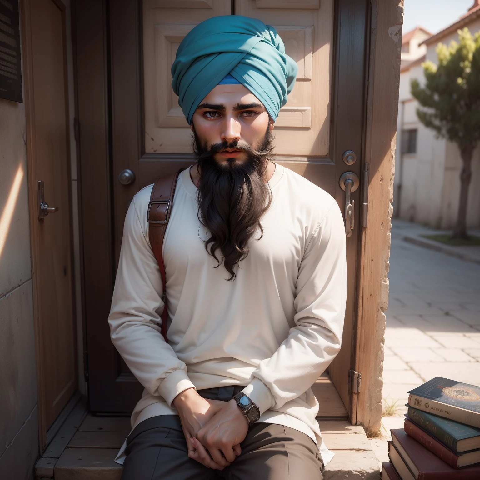 The AI art prompts should involve the subject including people, objects or locations and descriptions either adverbs or adjectives are fine cute sikh boy