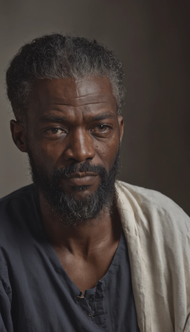 /upscale (extremely detailed 8k wallpaper) a medium shot photo of black male patient in hospital, sick, vintage photo
