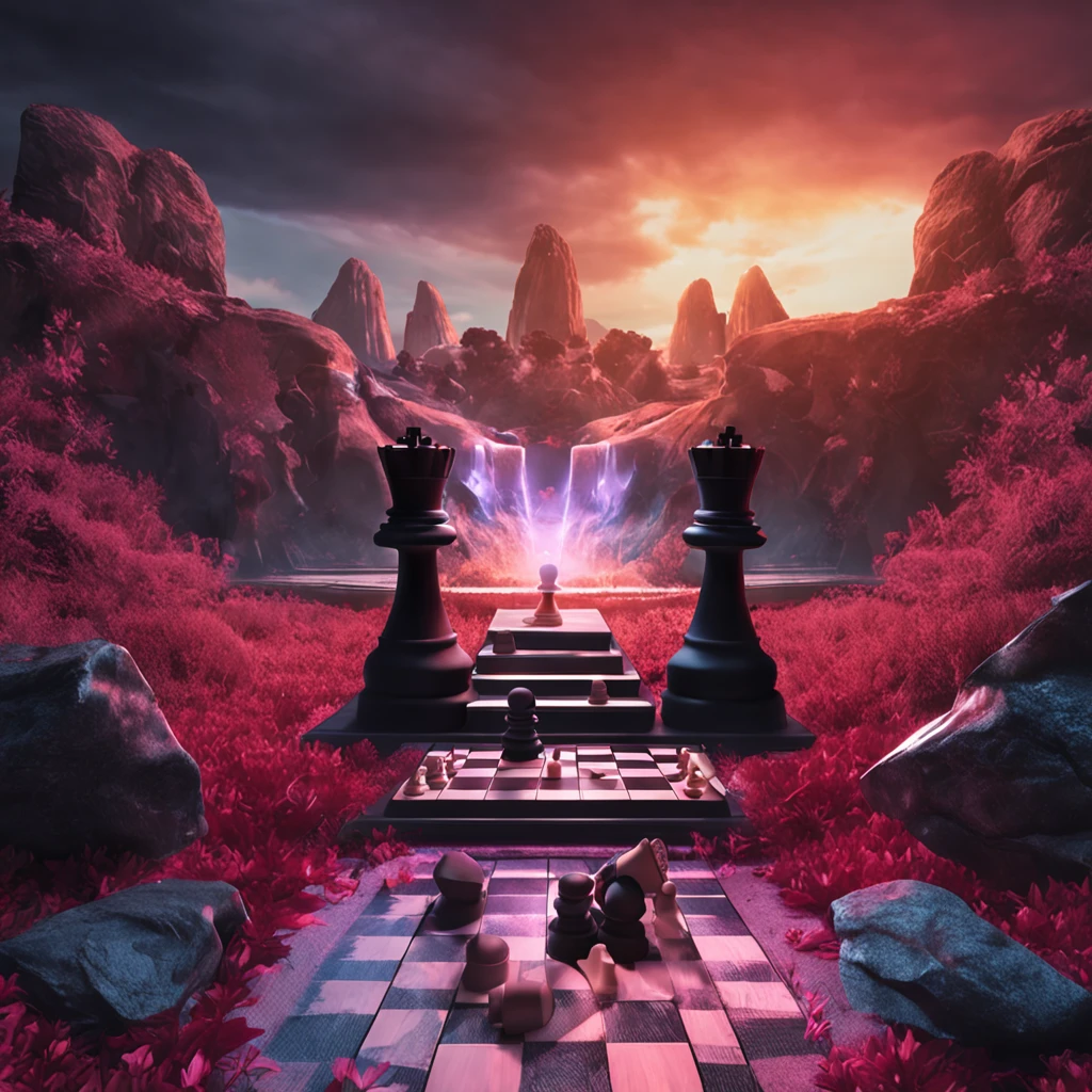 Chess Pieces - Dream Environment.  janela  e  ceu