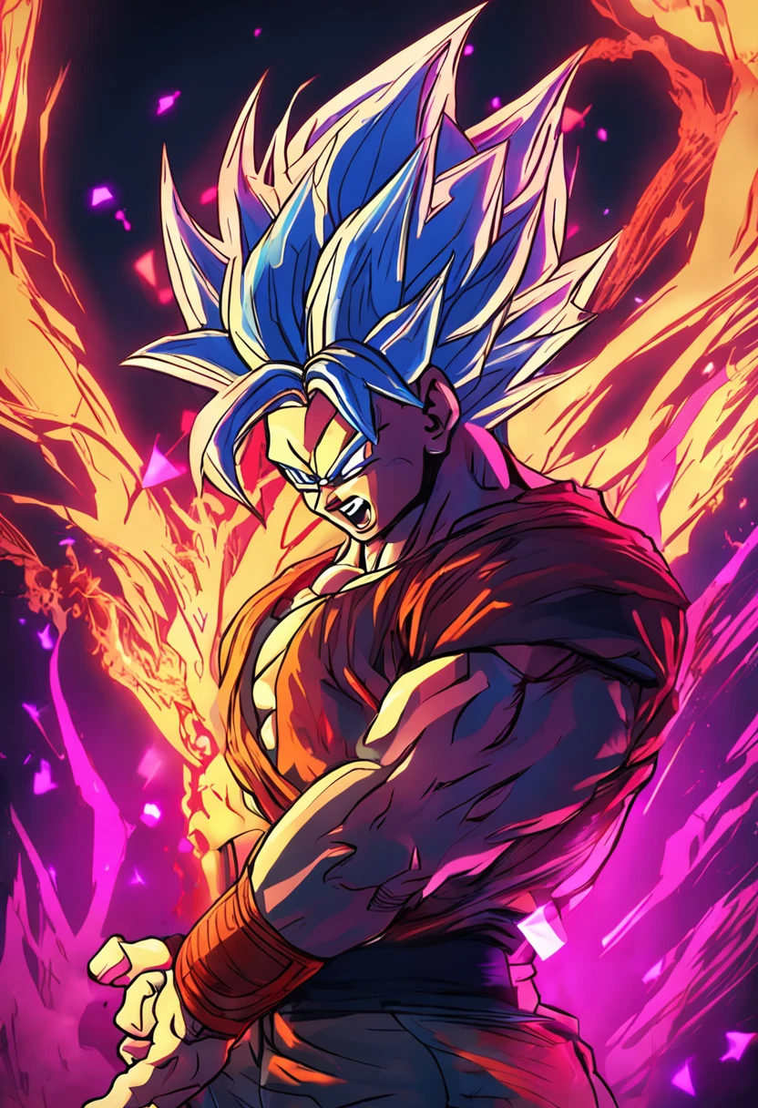 SuperSaiyan，sexy beauty，Burning with a powerful aura