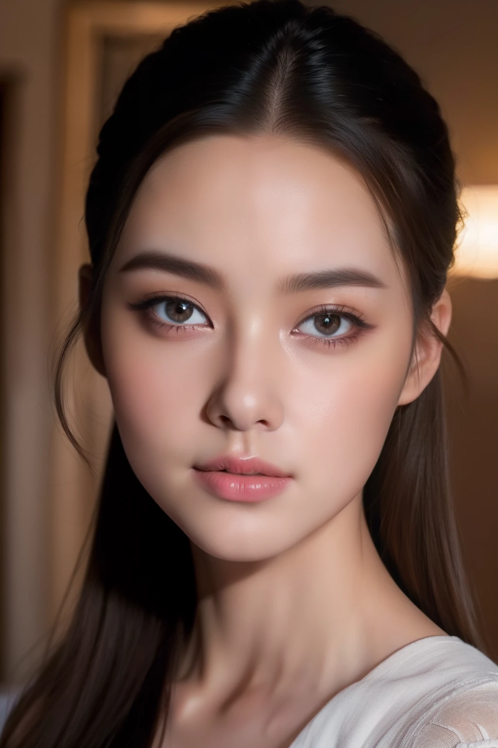 top-quality、​masterpiece、8K、Photorealsitic、lighting like a movie、24 years old、Beauty woman、Beautiful face、beautidful eyes、real looking skin、Beautiful skins