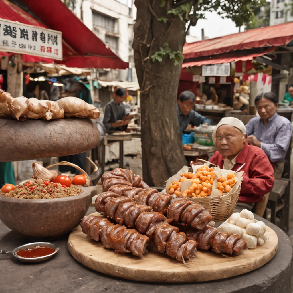 (professional 3d render:1.3) af (Realistic:1.3) (professional 3d render:1.3) af (Realistic:1.3) Ma Huateng eats a roadside stall