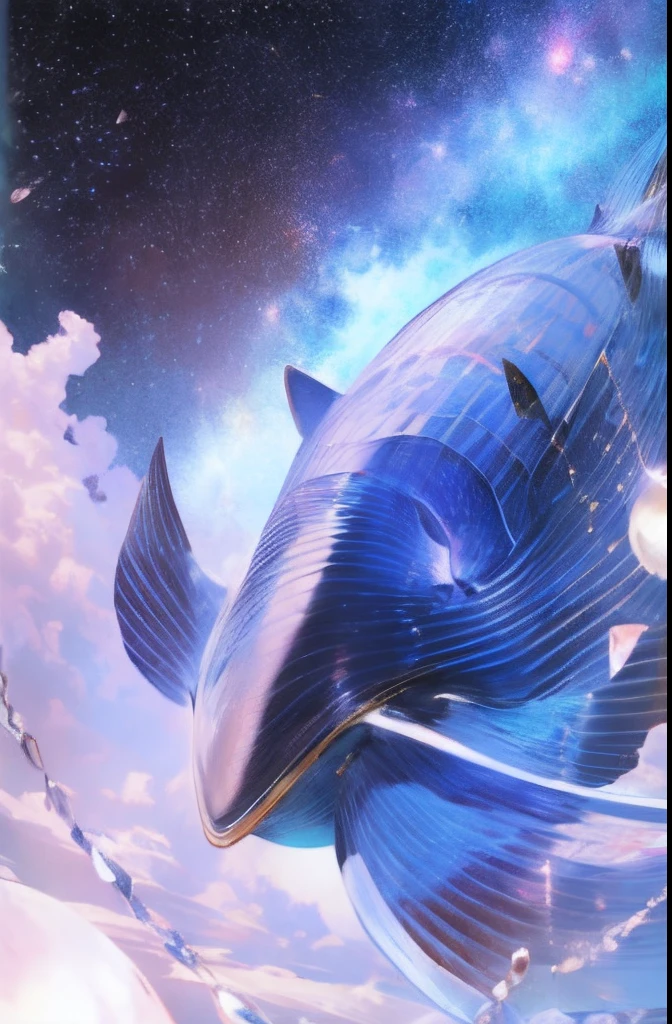 kosmos,starrysky,galactic,(((blue whale))),rich colours,Diamond gloss
