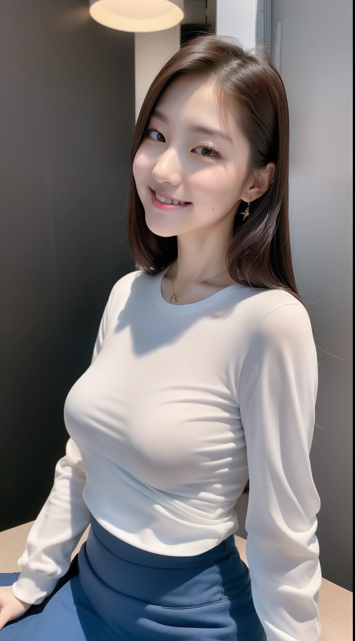 ((midynight, Need, 8K, tmasterpiece:1.3)), full bodyesbian, Long legs, Focalors:1.2, perfect figure beautiful woman:1.4, ((Dark brown hair)), ( white tight t-shirt, denim pant, standing on your feet:1.2), ((sobu)), Highly detailed facial and skin texture, A detailed eye, 二重まぶた,Beauty,Wavy hair, Wrinkles at the corners of the eyes, to emphasize, ,(Big breasted 1.2),aged 40, Wrinkled eyes,