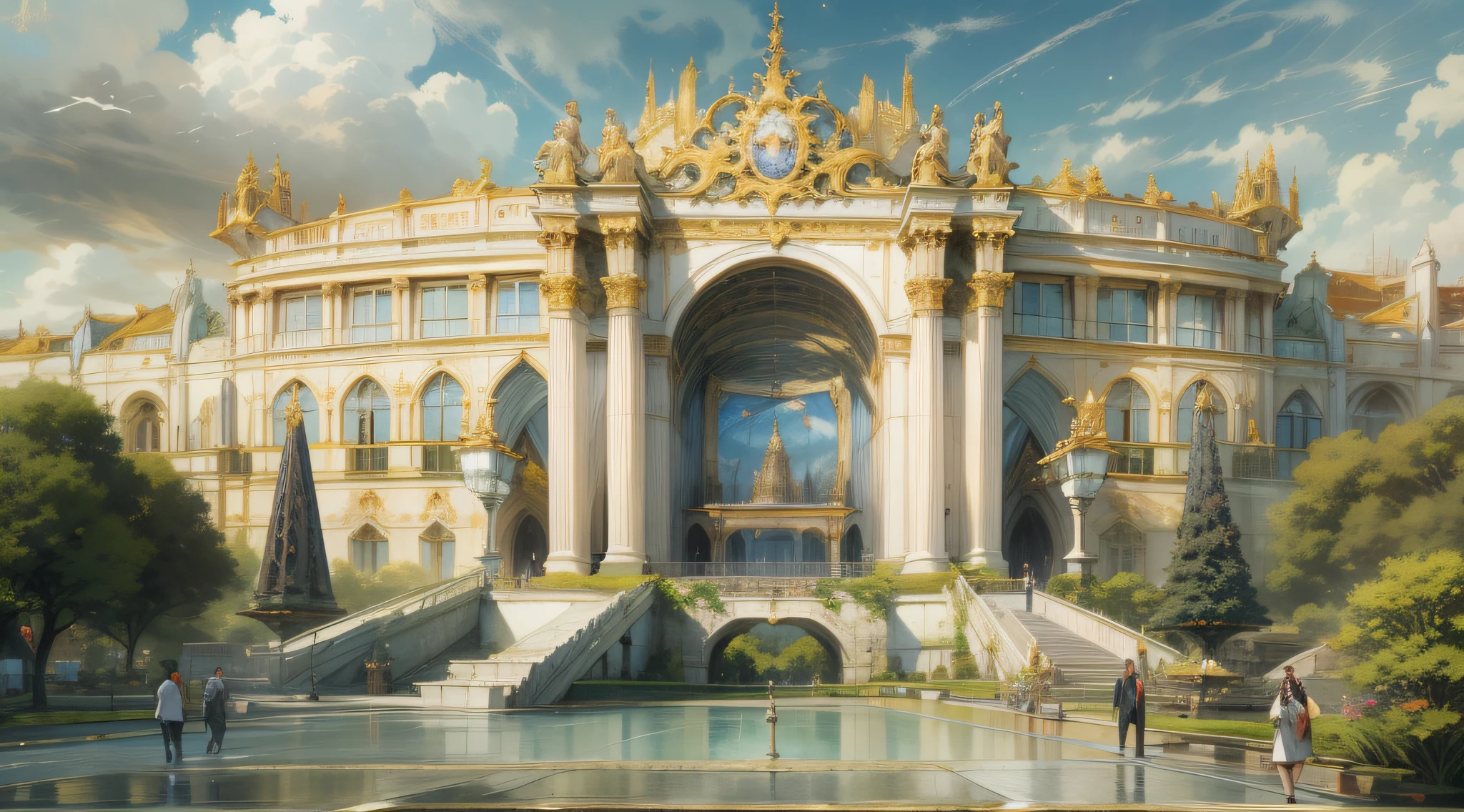 In this scenario, Rio de Janeiro would be adorned with magnificent elements that reflect splendid Vienna, in Austria. The majestic skyscrapers of the Moscow International Business Center would be incorporated into Rio's skyline, harmonizando-se com a geografia natural existente. This fusion of modernity and history would create a unique atmosphere. Beautiful monuments and landmarks would be carefully integrated into the landscape. A Grand Vienna State Opera, um Staatsoper, it could be reinterpreted and erected as a notable cultural center. Schönbrunn Palace, com sua arquitetura imponente, would find a place like a museum that celebrates local and global history. As ruas sinuosas do Rio seriam preservadas, but adorned with architectural elements reminiscent of charming Vienna. Inspired by German architecture, The buildings and houses boasted details of unique beauty, each telling a distinct story. Por fim, An imposing icon in the style of European castles would be the central point of the city. Este castelo seria uma obra-prima de engenharia e design, offering a panoramic view of the spectacular landscape. Public squares would be meeting spaces, with ornamental fountains and sculptures that value culture and history. The end result would be a harmonious fusion between Rio's heritage and European elegance, A tribute to the beauty and sophistication of European cities. Exploring this city would be like traveling in time and space, while the visual richness of this panoramic panorama filled the hearts of observers with wonder and delight.