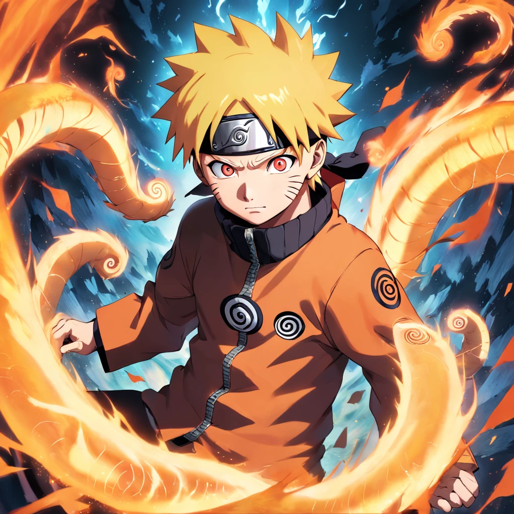 uzumaki naruto,ninjartist,firelight,Nine Tails,High Quality,Spiral pills,High-quality art,Professionally written Naruto Uzumaki