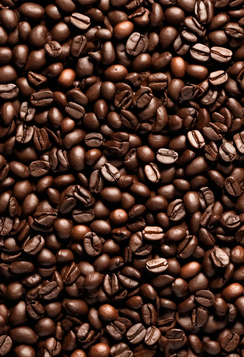 Image with coffee beans falling with a transparent background