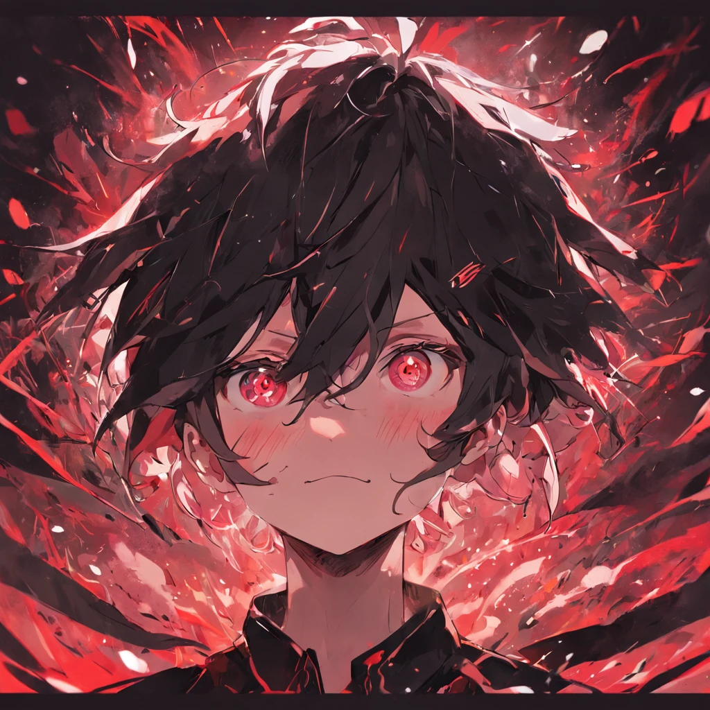 (Red background:1.4),(Silhouette of a boy's head, Leisure eyes,With a smile，Long black and white hair，Wearing a  photo hat，Black colored eyes，The center of the eye is white)，(Illustration style:1.2，paper art:1.2,),( reasonable design, Clear lines, High sharpness,Best quality, Very detailed, Masterpiece, movie light effect, 4K，Black and white tones)
