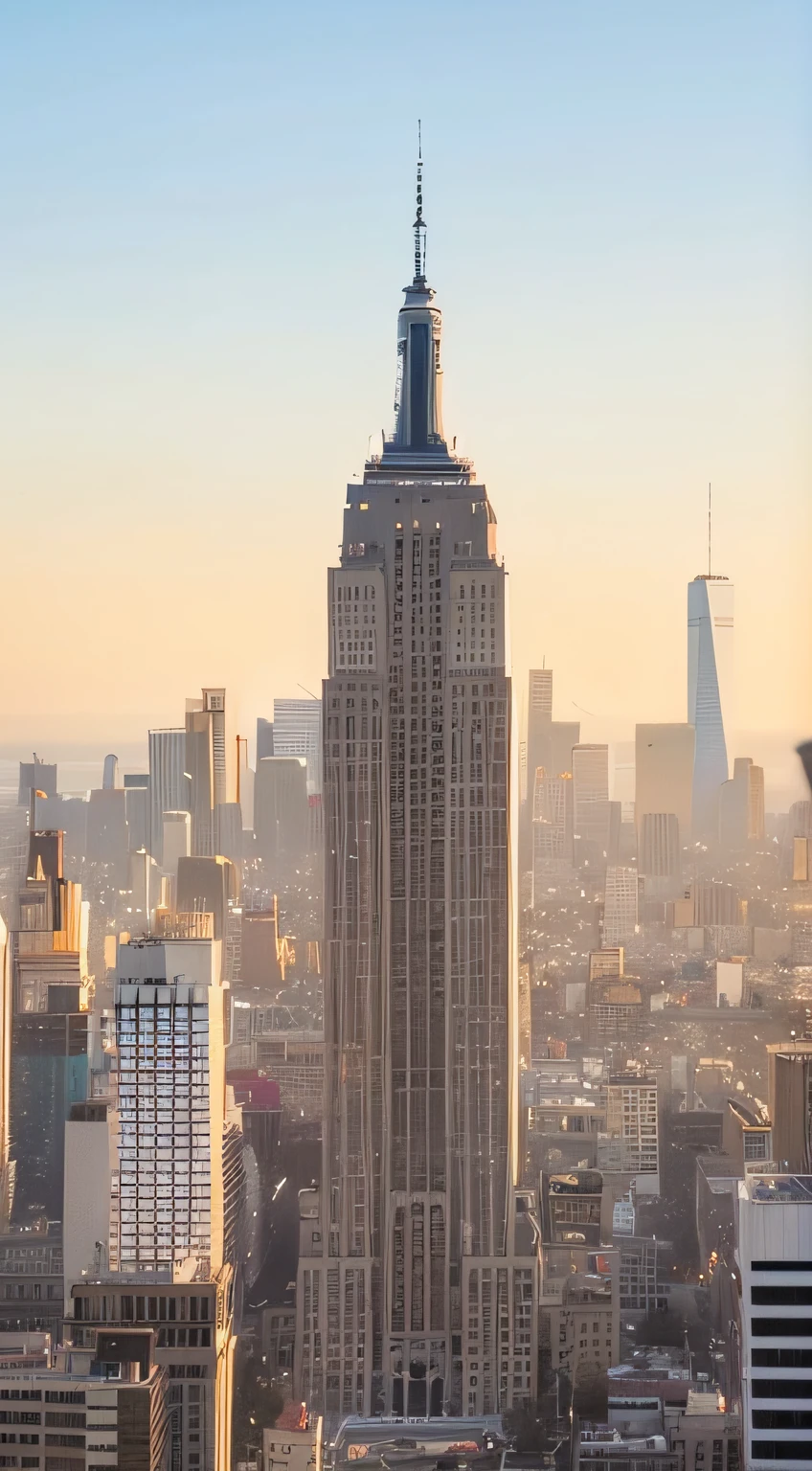 Araffature view of a city with a very tall building, Empire State Building, Fundo da cidade de Nova Iorque, Fundo de Nova Iorque, new york backdrop, Nyc, Papel de parede vertical 4K, Papel de parede vertical 4k, Hora de ouro em Manhattan, elevando-se sobre uma cidade, Nova Iorque, paper awesome wallpaper, Nova Iorque como pano de fundo, papel de parede de alta qualidade, Papel de parede vertical 8K