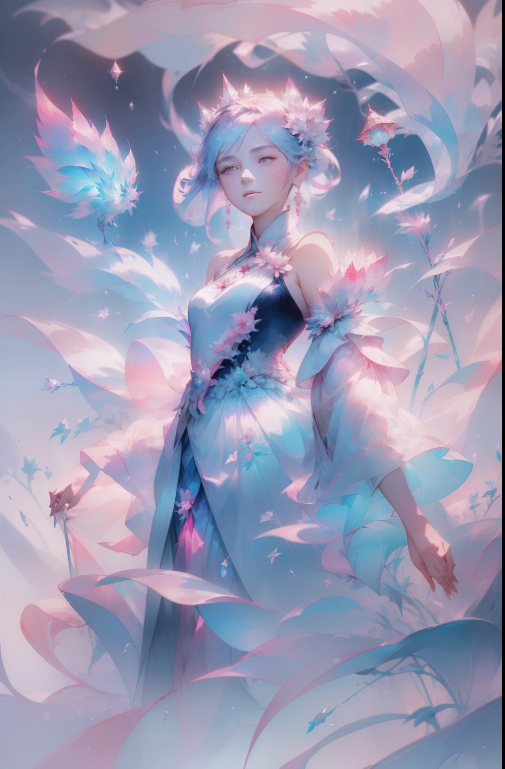 ((((1 girl)))),(white Chinese robe),
In a captivating scene, a beautiful woman adorned in a flowing white Chinese robe soars through the misty clouds on the back of a majestic Chinese phoenix. The wind gently lifts her robe, accentuating the sense of flight as they gracefully navigate the ethereal cloudscape.