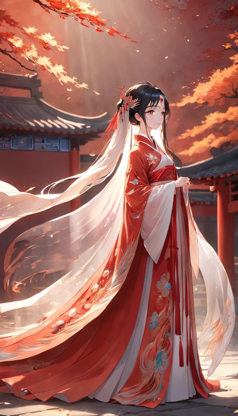 Eyebrows are like willow leaves in early spring, often filled with sorrow and hatred for rain; face is like peach blossoms in March, with a hint of romance and moonlight. The slender waist is graceful, and the restrained swallows are lazy; The jade appearance is enchanting, and the flowers explain the language, and the fragrance is graceful and graceful. When Wu Yueniang sees her feet from the head, the wind flows downwards; when she sees her head from the feet, the wind flows upwards. Talking about romance is like a pearl walking in a cement crystal plate; speaking and attitude is like a red apricot branch holding the dawn