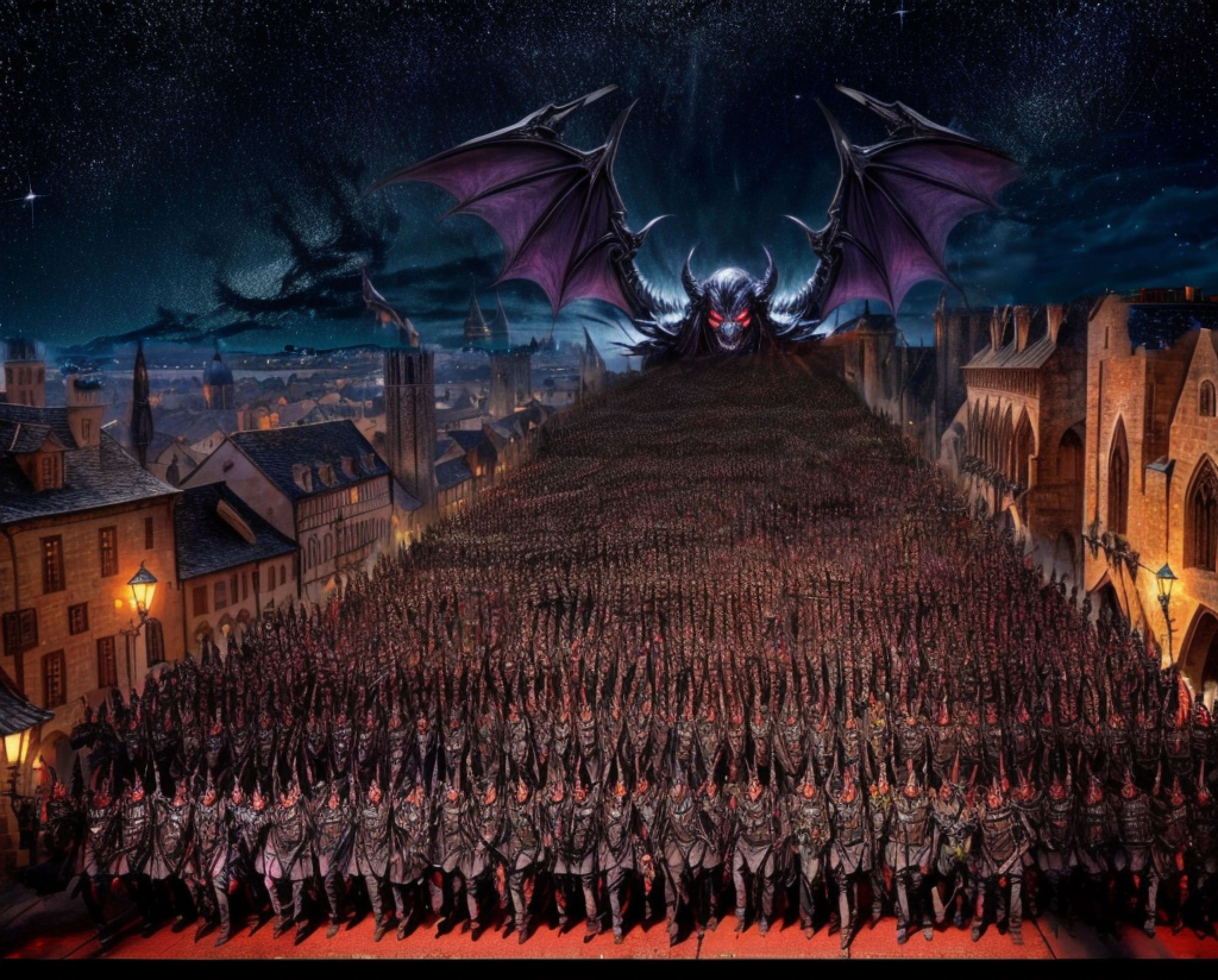 marching demon army