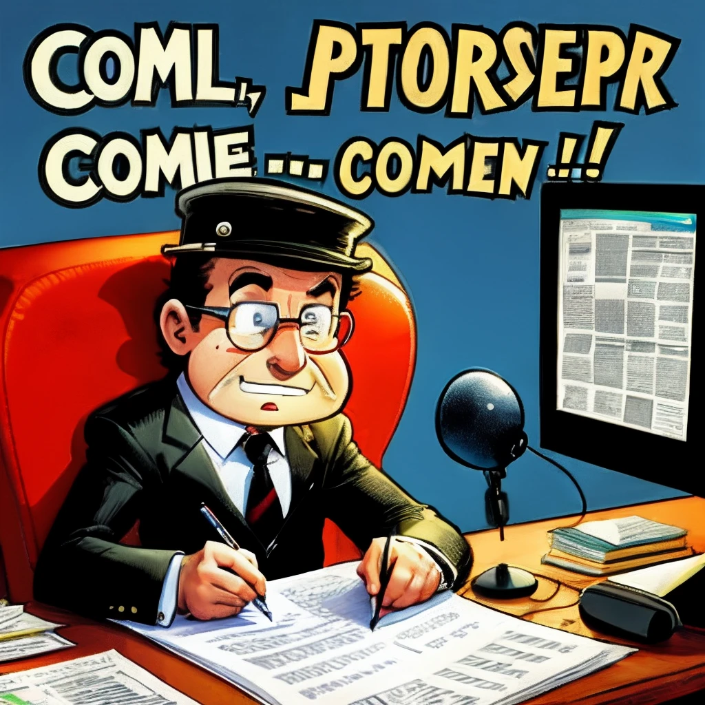 A journalist, comic, cartoon