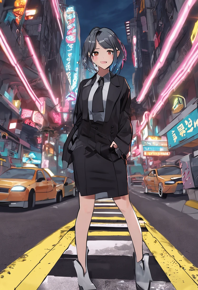 ((Best Quality, 8k, Masterpiece: 1.3)), white crisp shirt on upper body, black straight suit pants on upper body, high heels, super detailed face, detailed eyes, double eyelids, blurred background, slim face, tall building"Image Quality: 8K (Best Quality Scale: 1.2), Artistic Style: Realistic, Photorealistic Factor: 1.37, Clarity: Ultra High Definition, Subject: 2girls driving a car , firm boobs, Shift Dress: mini shirt ,blue hair, neon color and other girl is brown neon colore, very long hair,, feather hair ornament, flashes, stunning night sky, two Teenage Girls (16 years old), Notable Features: Pleasant Smile, Closed Mouth, Exquisite Details, Lovely Nose, Composition: Full Body, Damp Hair, Context: Amidst Colossal Dalsefo, 2nd girl Korean idol looks,two,16 years old girls very clear face" cute smile, close mouth, k pop looks, clear symmetrical clear teeth, very detailed, car show mode
