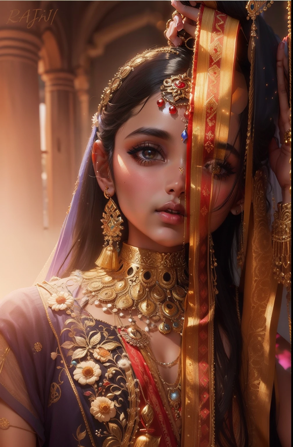 A beautiful indian girl, dont change face background and dress, ai avatar girl, ultra realistic