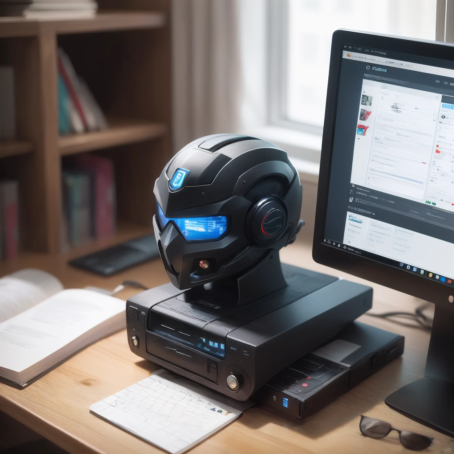 A computer on your desk，There are warnings