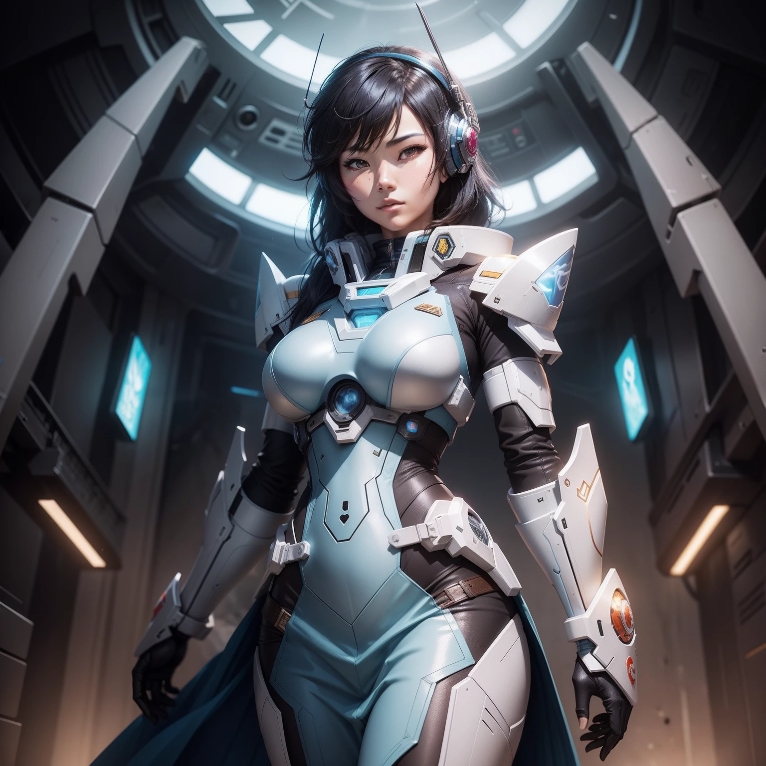 Magic the gathering, mechtitan pilot, woman, Asian Woman, light armor, hightech