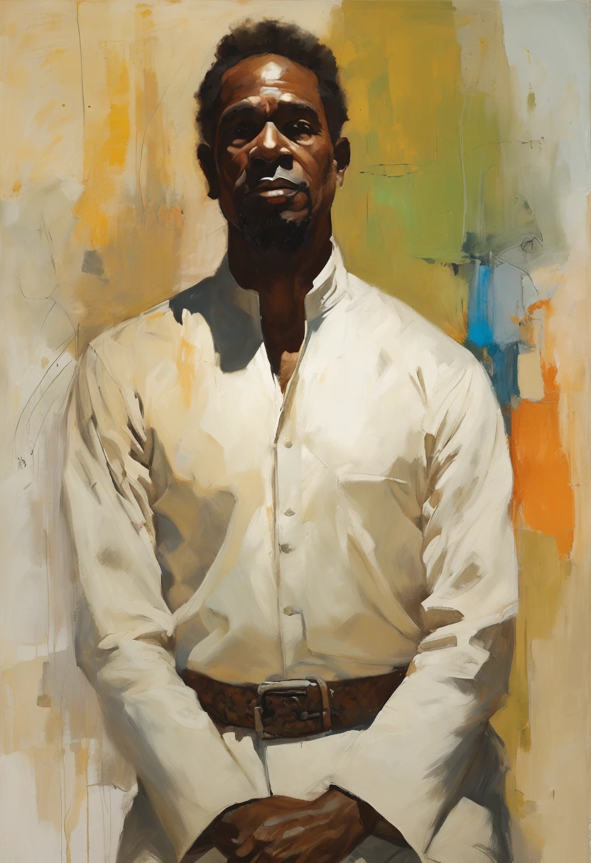 ((master part:1.4, best quality:1.2)), homem ?????, idoso, um sacerdote umbanda, marsh, cabelos brancos, turbante branco ,bengala, Retrato da obra de arte, adam hughes.