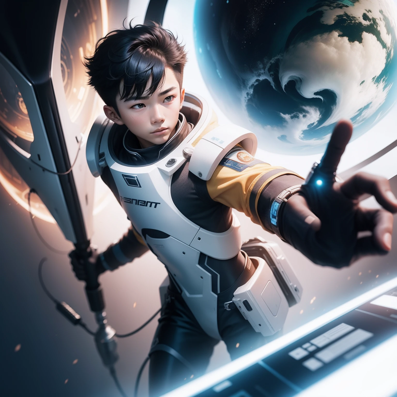 16-year-old Chinese boy,Enter the spaceship