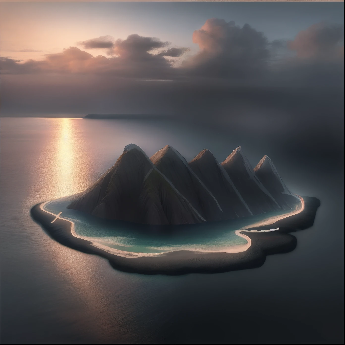 8K, masterpiece, RAW, realistic, island, sea