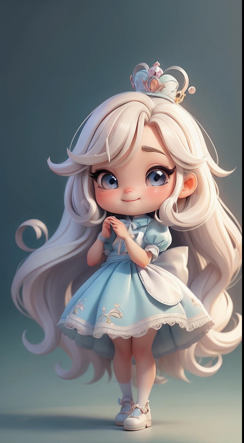 Create a loli baby chibi version of the Alice character in an 8K resolution.
Boneca Chibi Alice: She should look adorable and cute, Keeping the iconic elements of the original character. A Alice chibi deve ter um rosto redondo com olhos grandes e brilhantes, long eyelashes and rosy cheeks. Seus cabelos devem ser curtos e em tons vibrantes de loiro ou castanho claro.
Vestido encantador: Vista a Alice chibi com um vestido fofo e elegante em tons de vermelho ou branco. O vestido pode ter babados, lace and details that refer to the theme of Wonderland. Add loops or ribbons to add a touch of delicacy.
Avental e Arco: Acrescente um avental branco sobre o vestido da Alice chibi, tied at the waist with a delicate bow. O avental pode ter pequenos detalhes como bolsos ou bordados sutis.
Meias e Sapatos Fofos: Complete o visual da Alice chibi com meias listradas em azul e branco ou com detalhes divertidos. On the feet, coloque sapatos fofos de boneca, com amarras ou fivelas.
magical accessories: Add lovely accessories to Alice chibi, like a bow in the hair or a tiara with Wonderland-themed details. You can also include cute theme accessories in your hands.
Certifique-se de adicionar sombras, texturas e detalhes nos cabelos, Alice chibi's clothes and accessories to make her even more adorable and charming. Give him a smiling expression and a sweet smile on his face, capturing the essence of the character in a delicate and charming way.