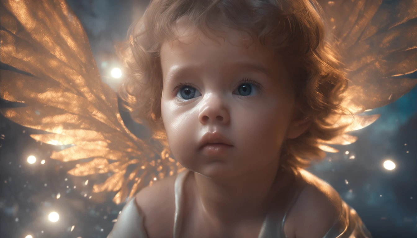 Close up of a gorgeous cherubin  angel, raphael painting style, , iridiscent glow, , dust particles, mystique scene, ethereal, surreal fantasy, renaissence scene, majestic, aesthetics, studio lighting, cinematic lighting, deep focus, super adobe, detailed texture, aesthetics, neuro cognitive art, photoshop, octane render, pinterest art, award - winning photography, world renowned, high resolution, color grading, high art, iPhone 14 pro max camera, no blurs, neurocore, hi - res, uhd, 32k,