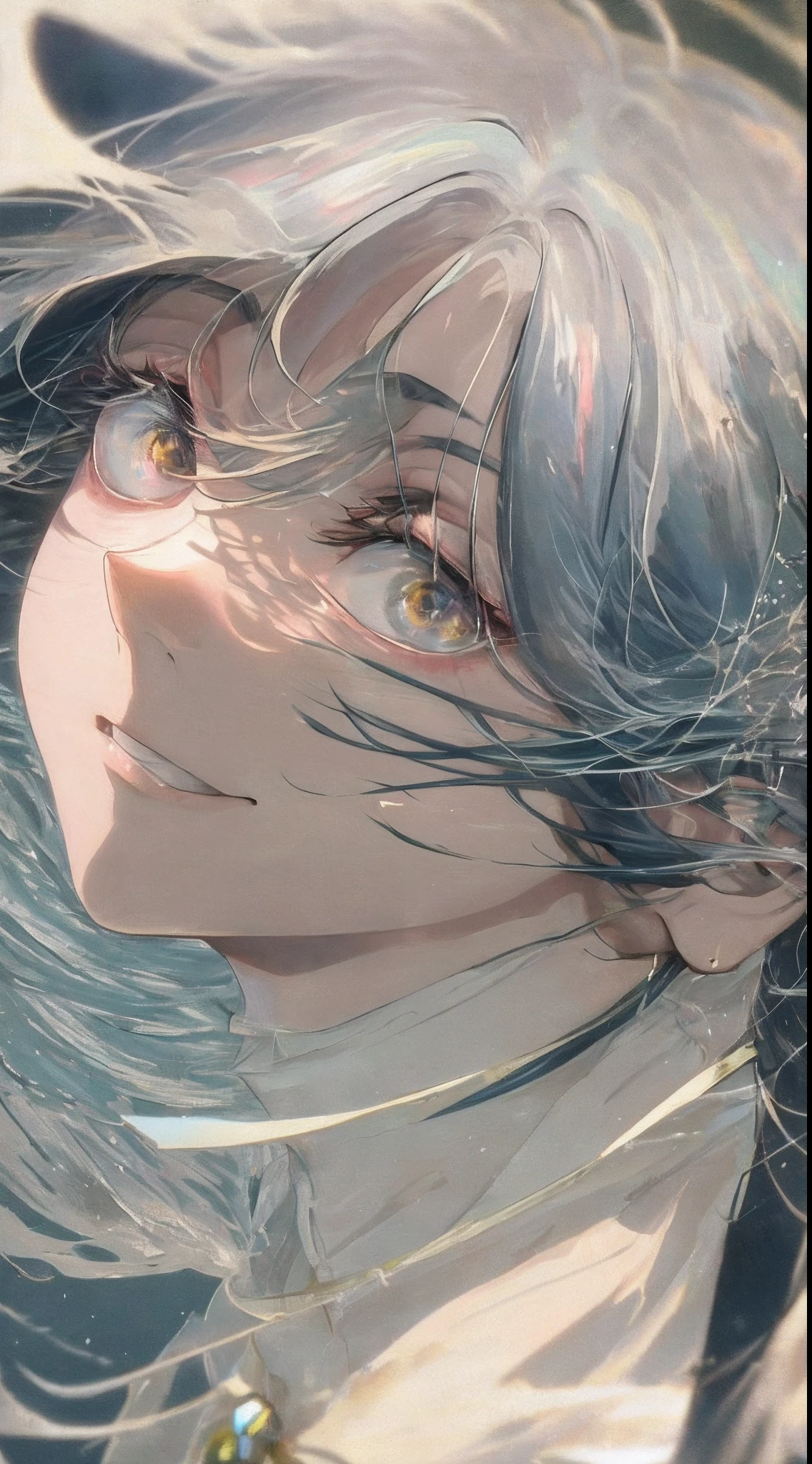 (masterpiece:1.2, best quality), (finely detailed beautiful eyes: 1.2),1man, 1boy, (extremely detailed CG unity 8k wallpaper, masterpiece, best quality, ultra-detailed, best shadow), (detailed background), (beautiful detailed face, beautiful detailed eyes), yuta okkotsu, (white jacket:1.1), high collar, black eyes, smiling, male focus, looking at viewer,High contrast, (best illumination, an extremely delicate and beautiful),(simple backround, outdoors), cowboy shot