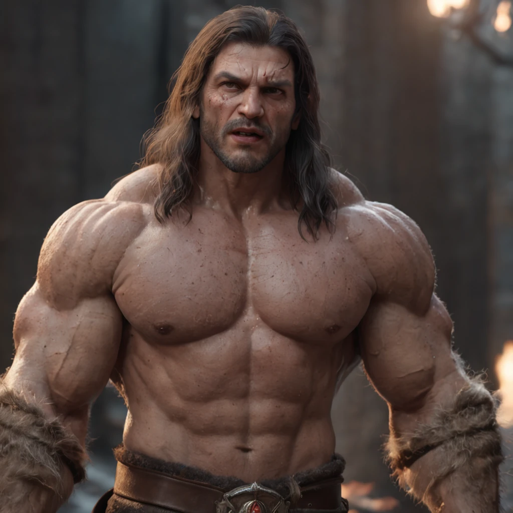 (professional 3d render:1.3) af (Realistic:1.3) most beautiful artwork photo in the world,Features soft and shiny male heroes, ((Epic hero fantasy muscle man rough wet hero angry look long hair short beard and ferocious expression in dynamic pose, Fantastic location, Majestic cluttered environment)), full body 8k unity render, action shot, skin pore, very dark lighting, heavyshading, Detailed, Detailed face, (vibrant, photograph realistic, Realistic, Dramatic, Dark, Sharp focus, 8K), (Old leather garments damaged by weathering:1.4), ((((Wear fur)))), (Intricate:1.4), decadent, (Highly detailed:1.4), Digital painting, rendering by octane, art stations, concept-art, smooth, Sharp focus, illustration, Art germ, (loish:0.23), wlop ilya kuvshinov, and greg rutkowski and alphonse mucha gracias, (Global illumination, Studio light, volumettic light), heavy rain, particles floating, lotr, fantasy, elf, full bodyesbian, ((Dark and ancient city background:1.3)),CGSesociety,art stations face of imran khan