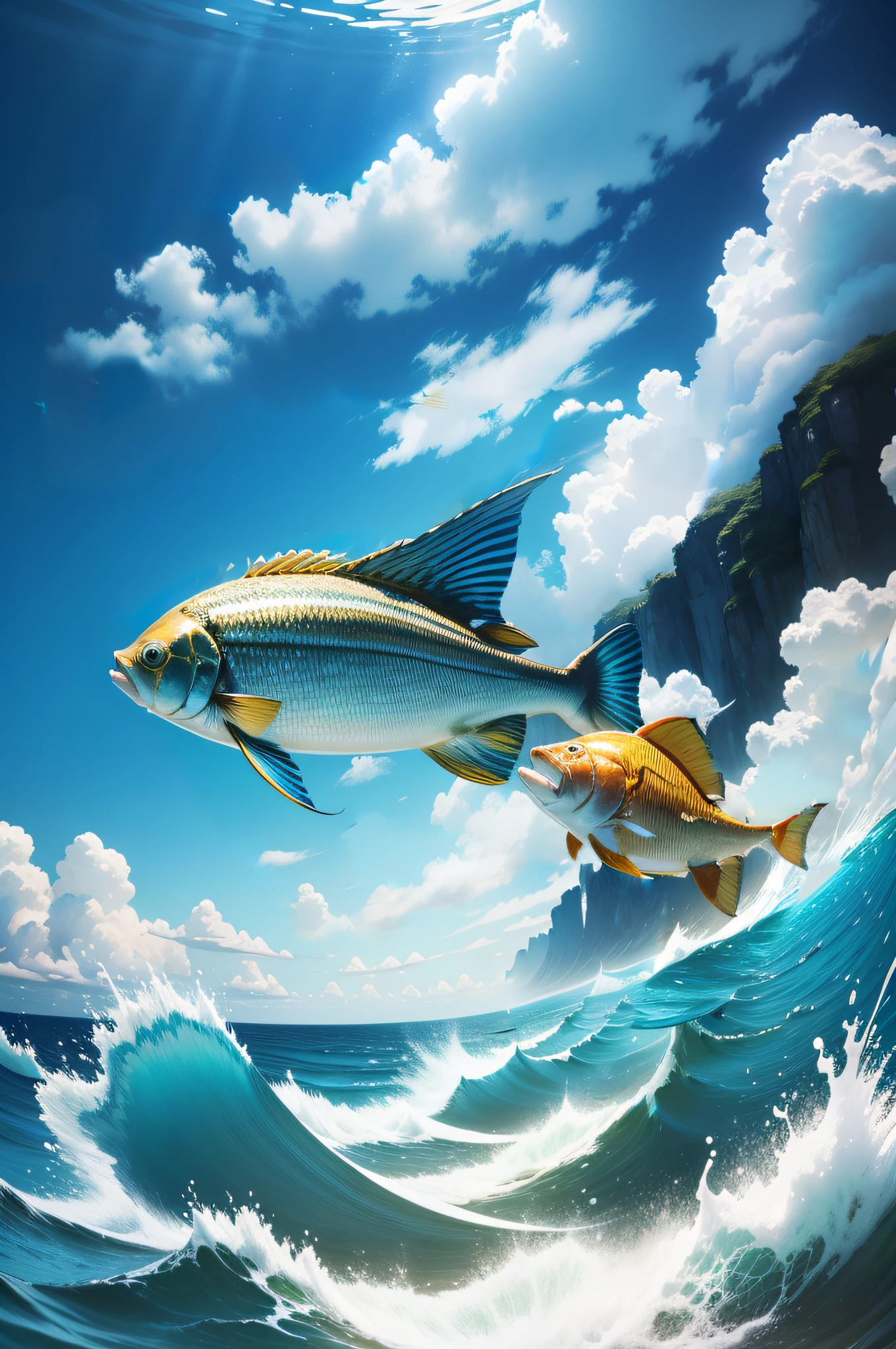 peixe dourado com a boca aberta