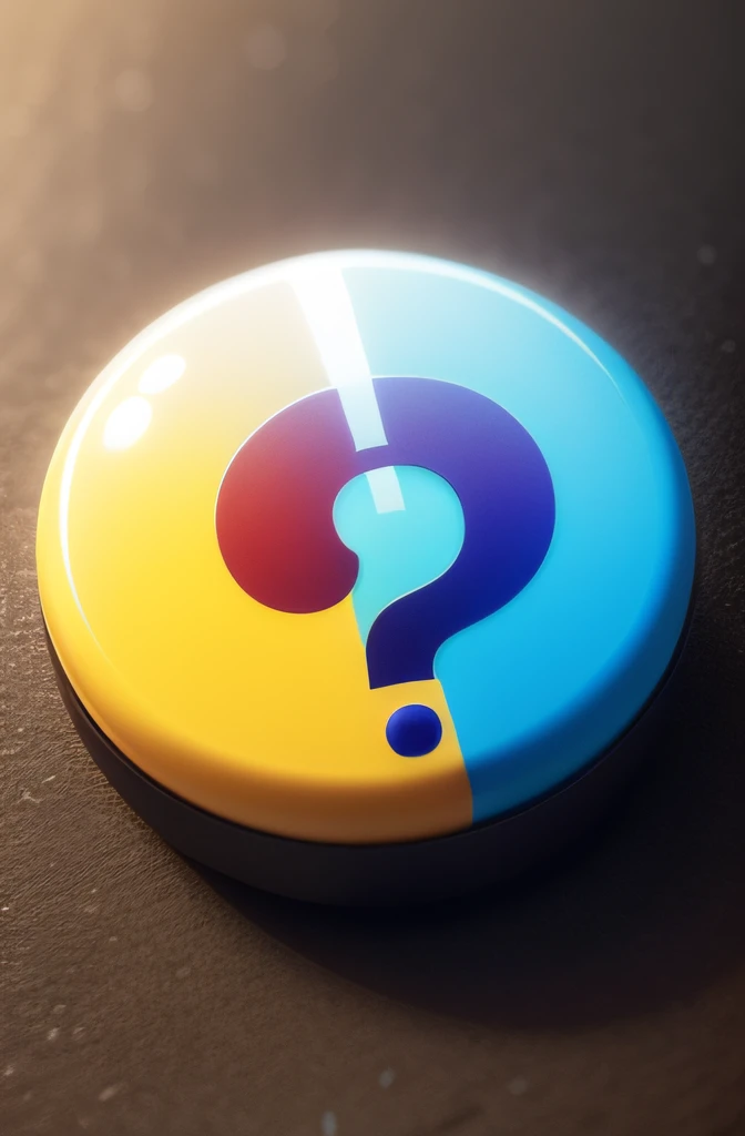 a colored button with a question mark, misterioso, question marks, para foto de perfil