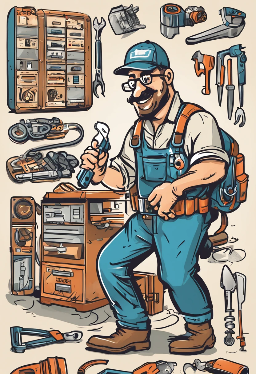 Create a detailed and visually appealing logo for an electronics repair shop named "Eletro-Rec." The logo should feature a friendly and approachable cartoon character, symbolizing a skilled repairman. The character should be dressed in a repairman's outfit, complete with a tool belt around the waist. The scene is set in front of a well-organized workbench, indicating professionalism.
Main Illustration:
Design a cartoon character with a confident smile and a helpful demeanor.
Depict the repairman holding a versatile tool (e.g., screwdriver or wrench) in one hand, showcasing his expertise in repairing electronic devices.
The repairman should be in a dynamic pose, perhaps leaning slightly forward with one foot resting on a stool, ready to work.
Color Palette:
Use a balanced color palette that combines professionalism and approachability.
Consider incorporating shades of blue to convey trust and expertise.
Integrate warmer tones like orange or yellow to add a friendly touch.
Shop Name Integration:
To the right of the illustration, design a signboard with the name "Eletro-Rec" displayed prominently.
Choose a clean and legible font for the shop name, with a modern yet timeless feel.
The text color could match or complement the overall color palette.
Background and Context:
Create a subtle background featuring a faint blueprint or circuitry pattern to reinforce the electronics theme.
The background should enhance the logo's depth while keeping the focus on the main illustration and the shop name.
Logo Size Variations:
Generate variations of the logo in different sizes: a detailed version for larger displays, a simplified version for smaller applications, and a monochrome version for black and white usage.
Feedback Loop:
Allow for a feedback loop after the initial design generation.
Incorporate any provided refinements or specific changes to align the design with the client's vision.
Final Output Formats:
Provide the final logo in various formats suitable for differ