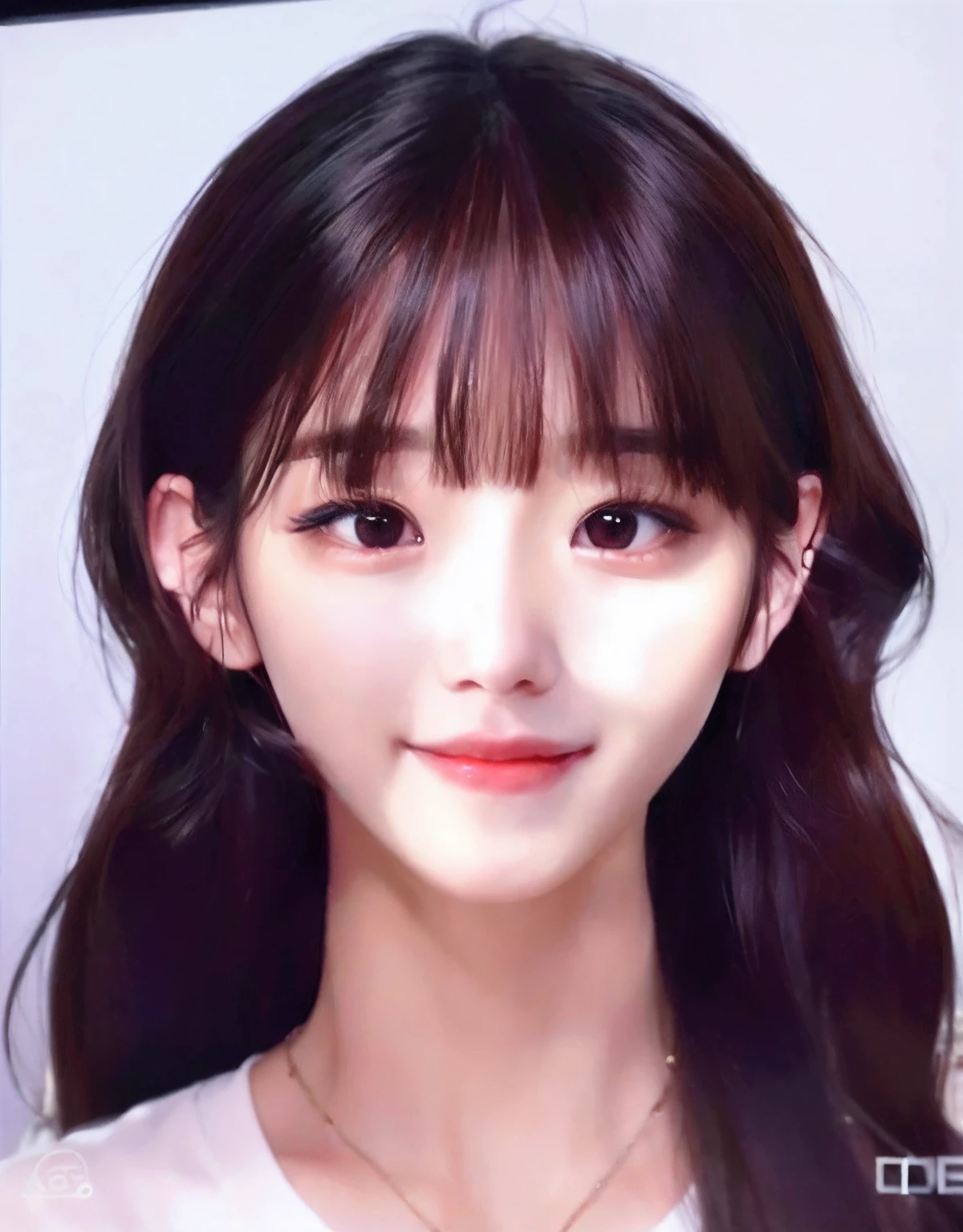 ((Best Definition, 8K, tmasterpiece:1.3)), Close-up of a person with long hair and a necklace, kawaii realistic portrait, made with anime painter studio, Cute portrait, portrait of female korean idol, anime realism style, Realistic Cute Girl Illustration, realisitic. Cheng Yi, portrait of kpop idol, Photorealistic!!!!!!! art style, realistic anime 3D style, realistic anime artstyle, portrait jisoo blackpink