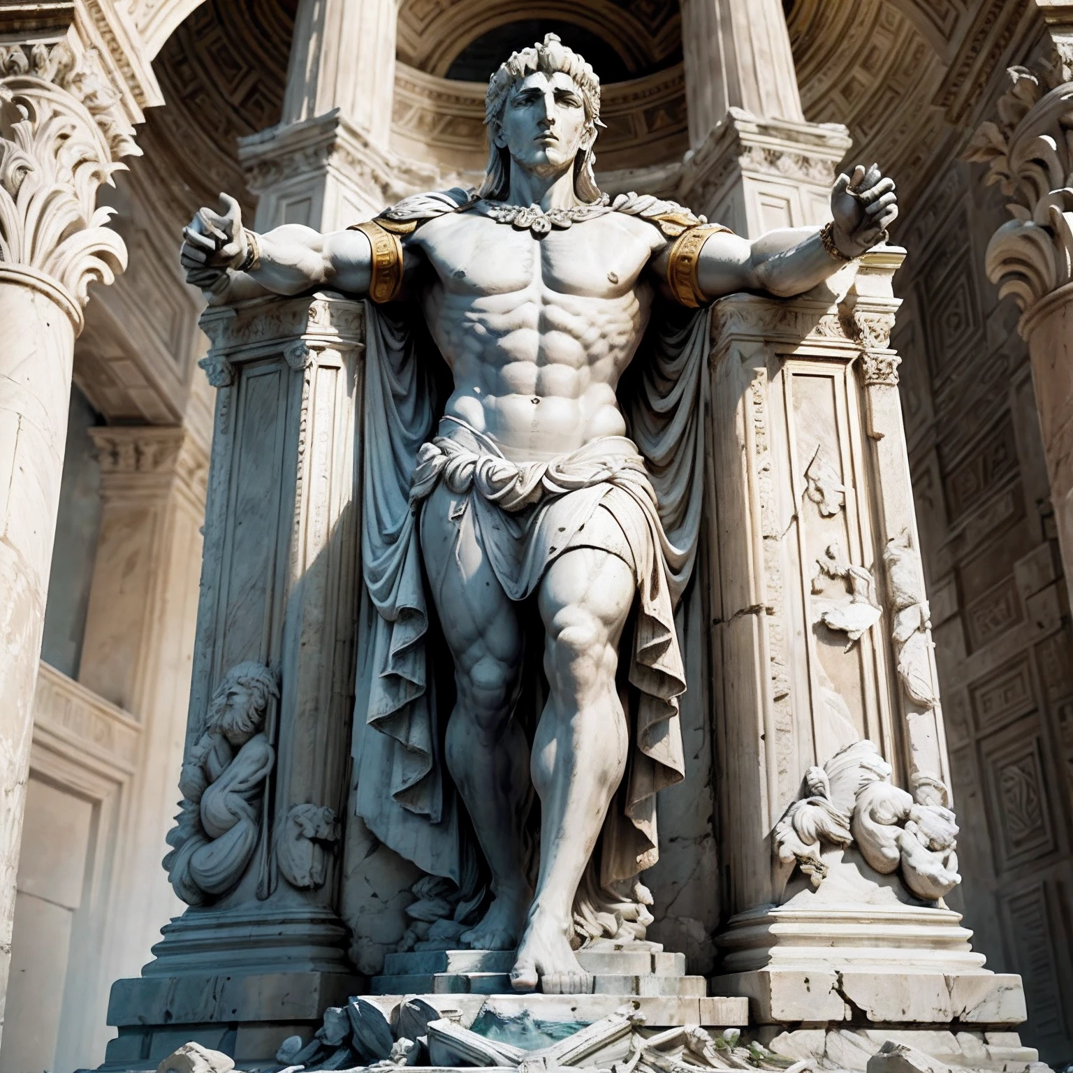 Caesar great Legendary emperors promoted the cult of Jupiter Capitolinus, The main god of the Roman pantheon. He rebuilt and enlarged the Temple of Jupiter from the Capitol on Capitoline Hill in Rome.., making it one of the most magnificent and imposing temples in the city