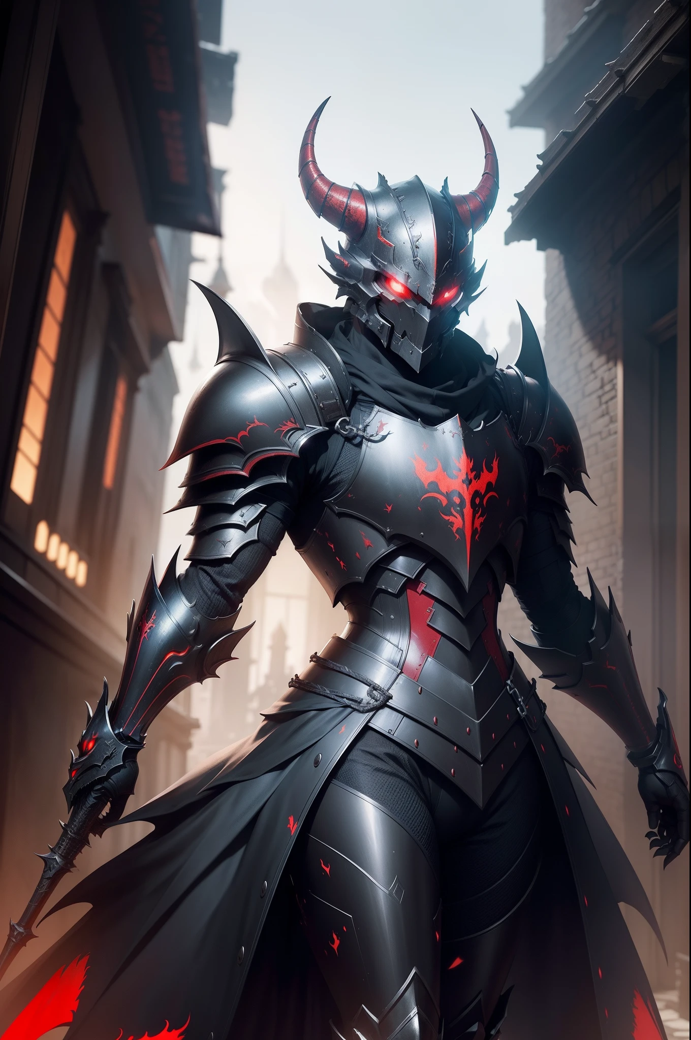 Es gibt einen Mann in einem schwarz-roten Outfit, die posiert, kitsune inspired armor, Demonic dragon-inspired armor, Black and red reflected armor, Black and red armor, Drache - inspirierter Anzug, Dragon-inspired armor, Male Robot Anthro Dragon, Wearing techwear and armor, draconian-looking armor, Wojtek FUS, Fantasy-inspired dragon armor, Im Trend in CGsociety