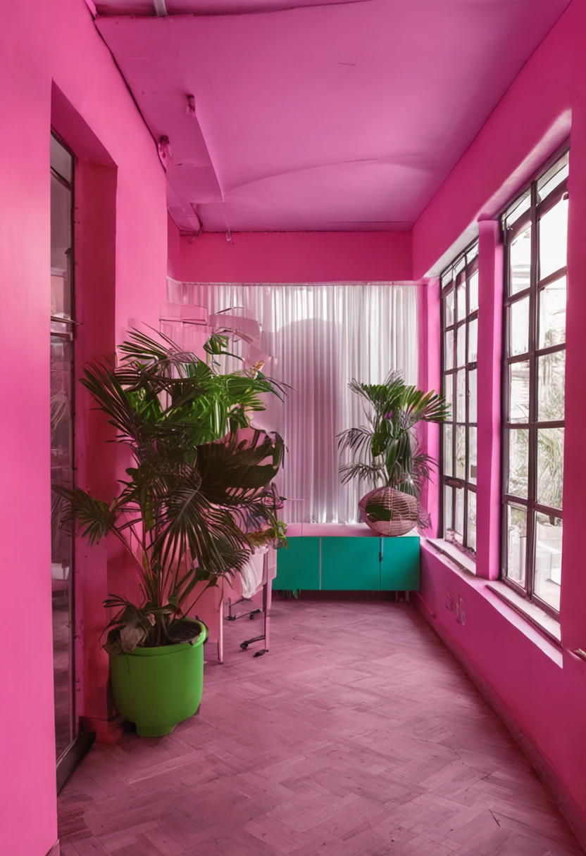 oficina com neon branco