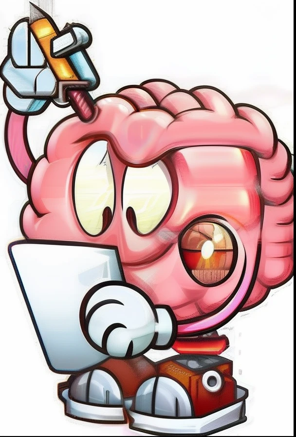 Create a cover for Facebook in fuchsia and white with the phrase "Use it!" And at the same time place a brain.