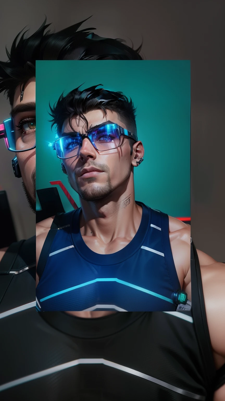 change background cyberpunk handsome boy, realistic face, 8k, ultra realistic