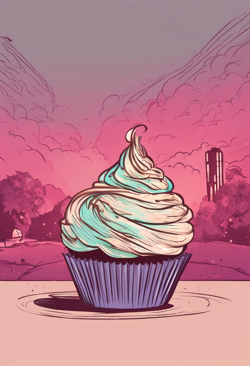 cupcake with light colors